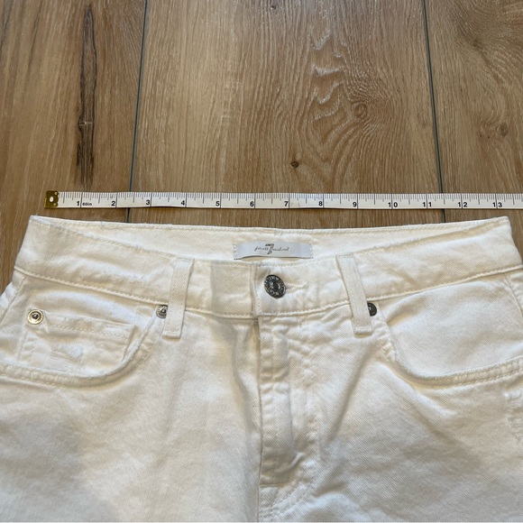 7 For All Man Kind White Denim Short - Picture 9 of 14